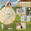 Pop-up Bubble Tent with transparent PVC, 8.5 x 8.5 ft, featuring dual-sided zippers and portable carrying bag for easy.