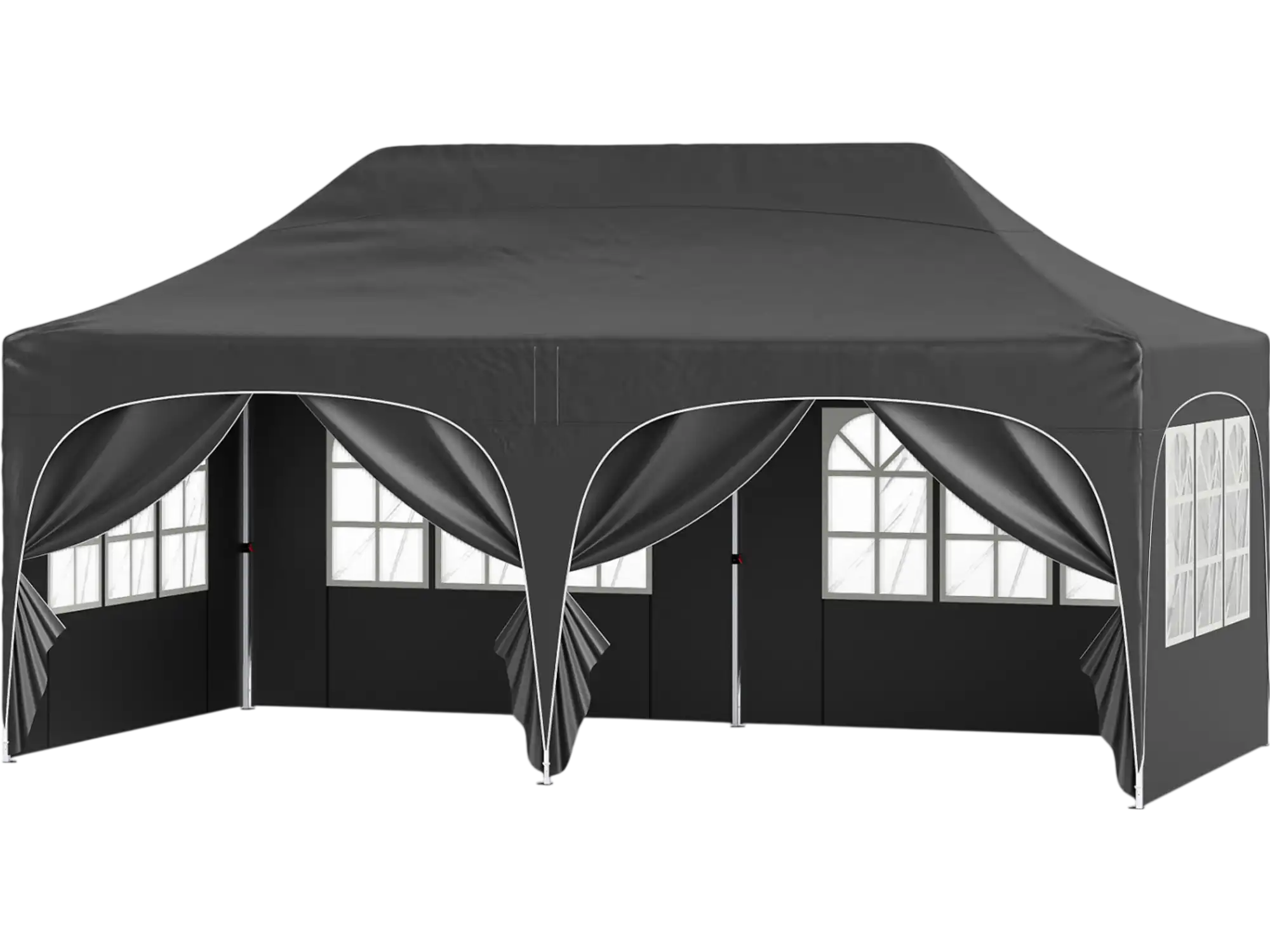 Costway 10' x 20' Pop Up Canopy Tent w/ 6 Removable Sidewalls Patio Awning 14979658 New