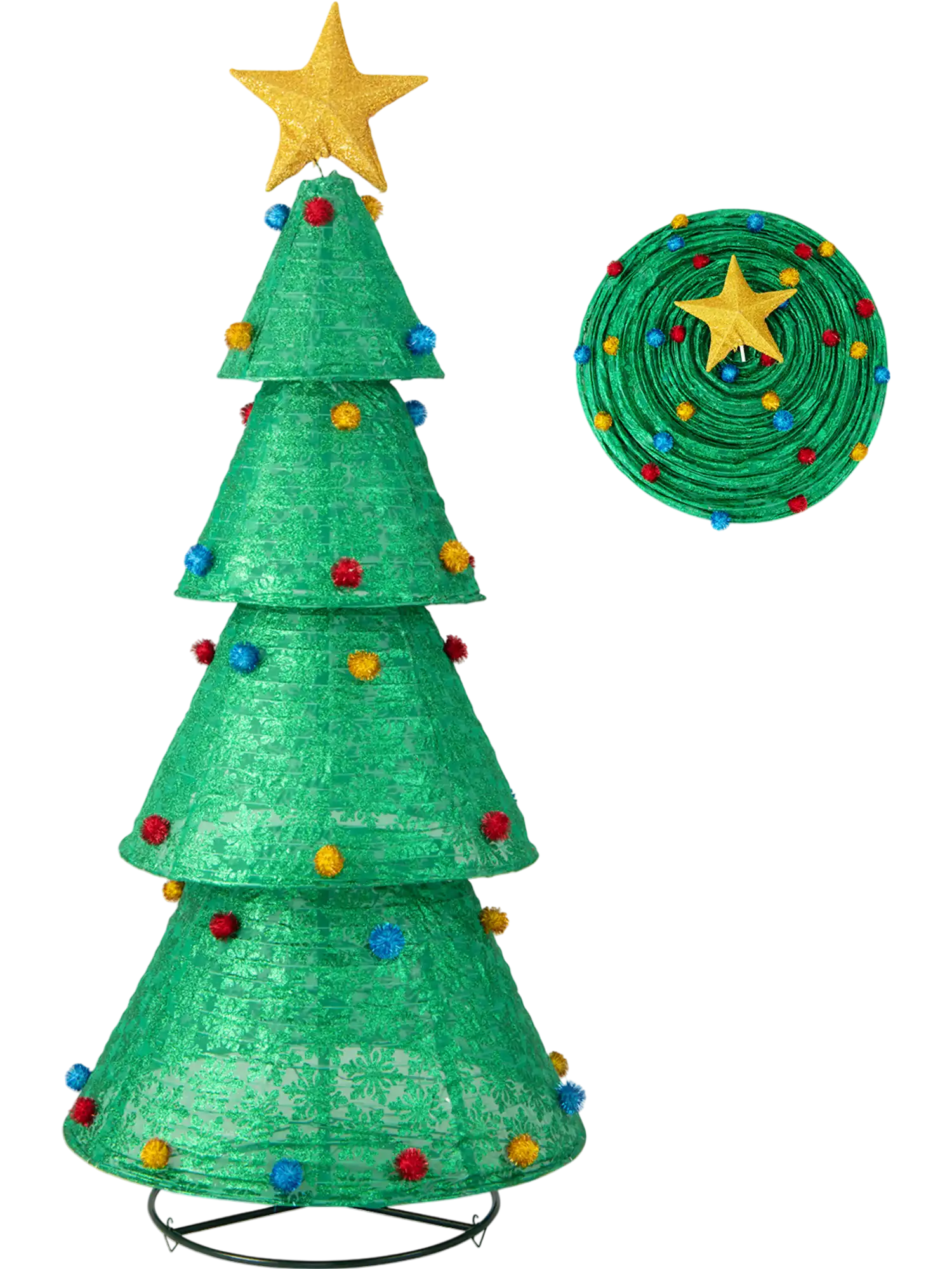 Costway Pop-Up Christmas Tree 200 Warm White LED Indoor Outdoor 24135867 New