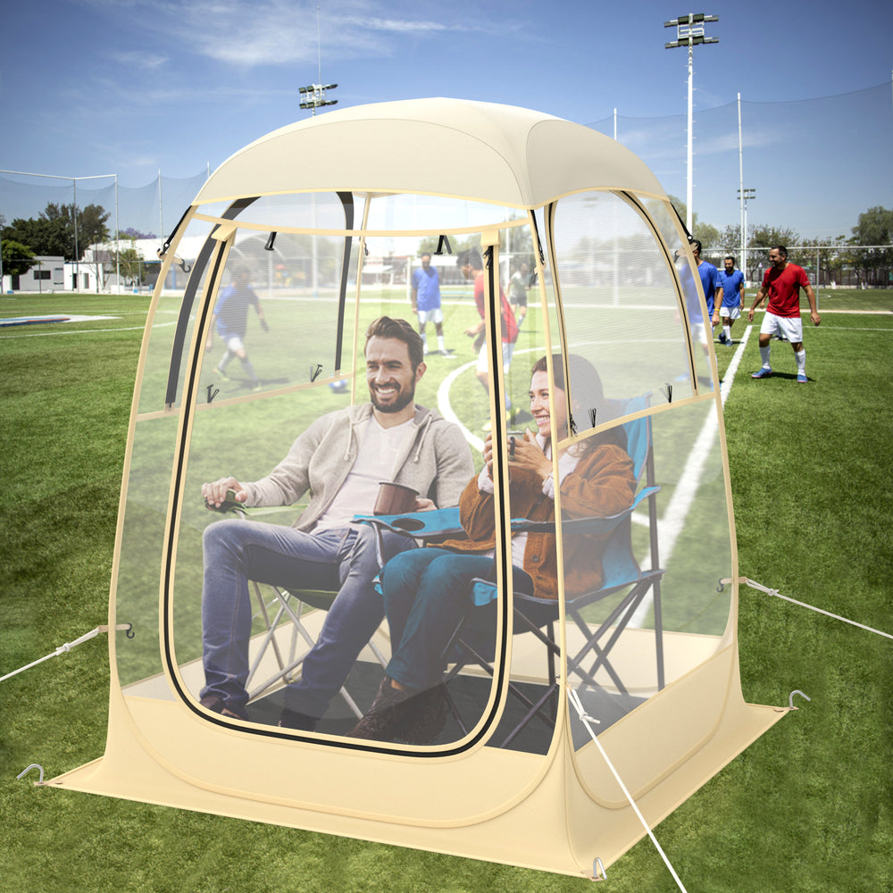 Instant Pop up Sports Tent with Carrying Bag and Floor Mat for 1-2/5-6 People-S - Gallery View 1 of 10