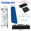 Packing list for the 10x10 feet pop-up gazebo includes frame, canopy, sandbags, ropes, stakes, and roller bag for easy.