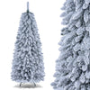 Snowy 6/7 FT collapsible Christmas tree with 545/705 branch tips, perfect for holiday decorations and easy setup.