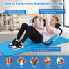 Portable AB trainer with headrest and foam handle, designed for stable and comfortable core workouts at home or office.