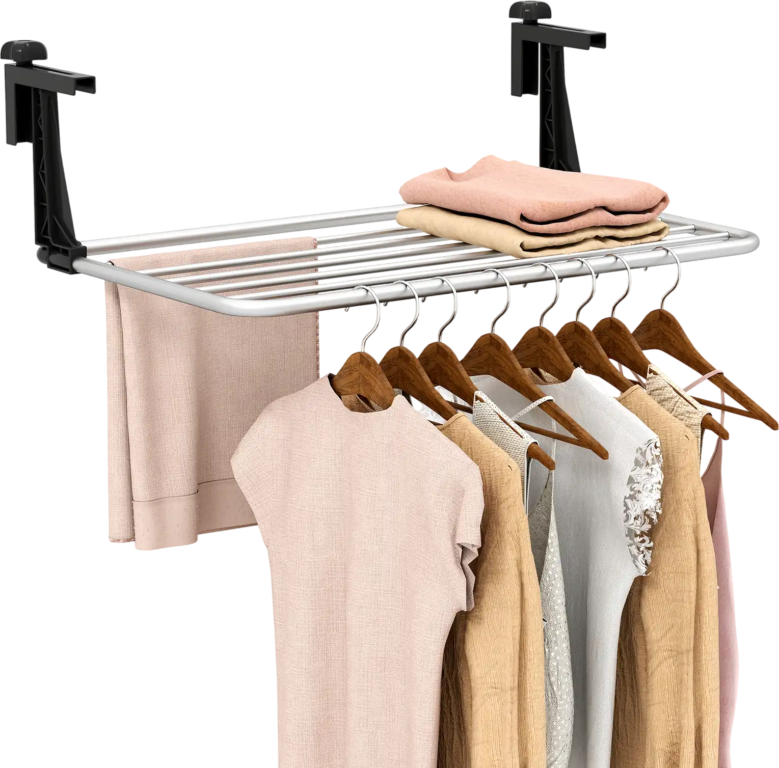 Costway Portable Aluminum Clothes Towel Drying Rack 53218800 New