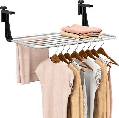 Costway Portable Aluminum Clothes Towel Drying Rack 53218800 New