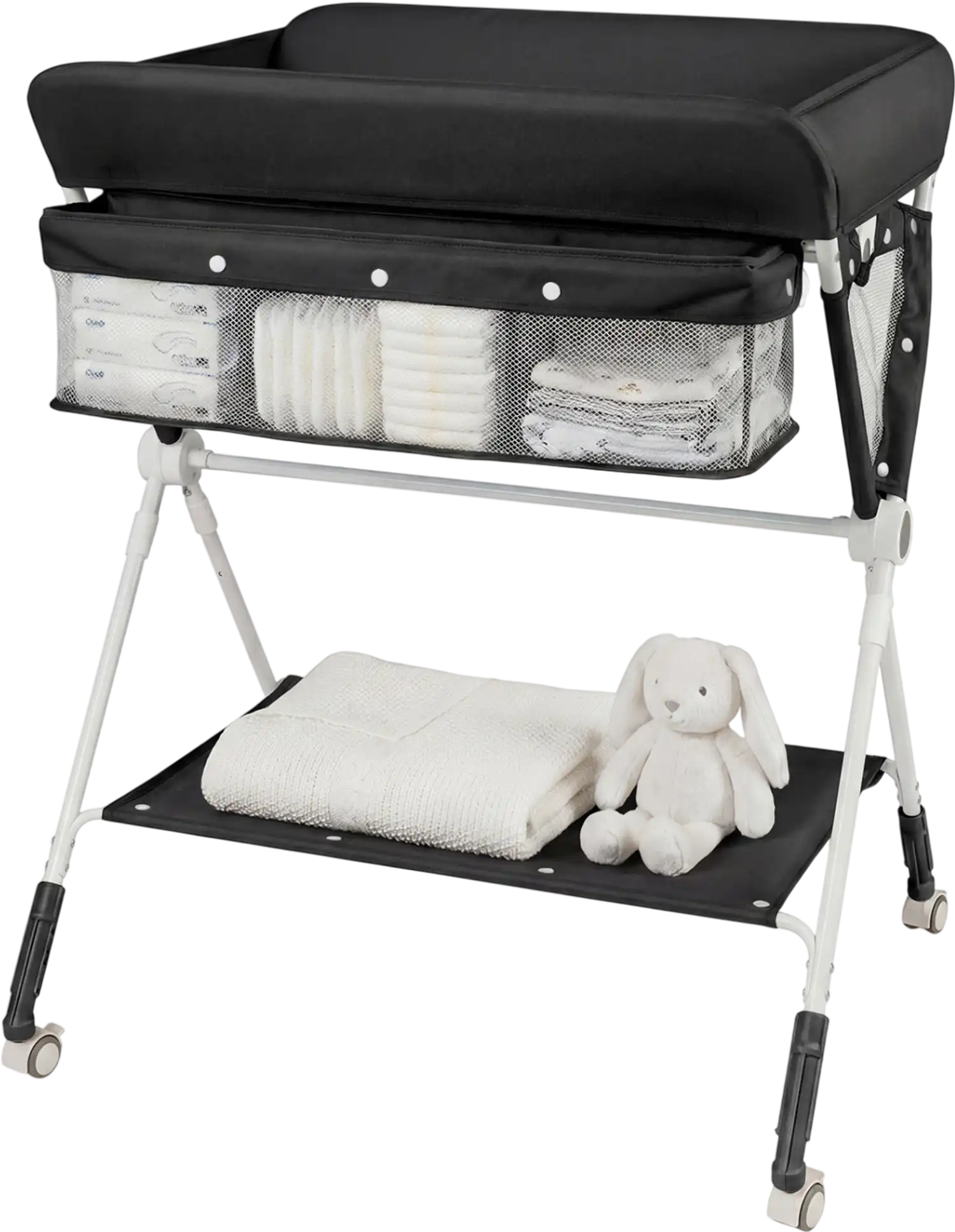 Costway Portable Baby Changing Table 3-Level Adjustable Height 49327615 New
