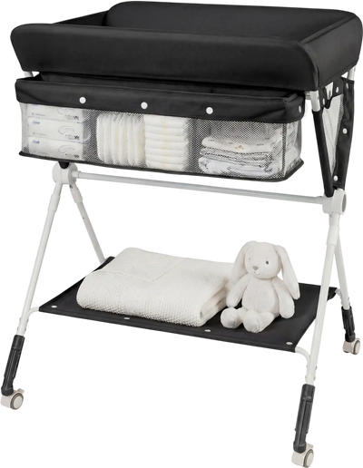 Costway Portable Baby Changing Table 3-Level Adjustable Height 49327615 New