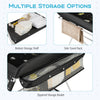 Portable baby changing table featuring a zippered storage basket, bottom shelf, and side towel rack for convenient.