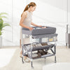 Portable Baby Changing Table with Wheels and Large Storage Rack-Gray - Gallery View 1 of 10