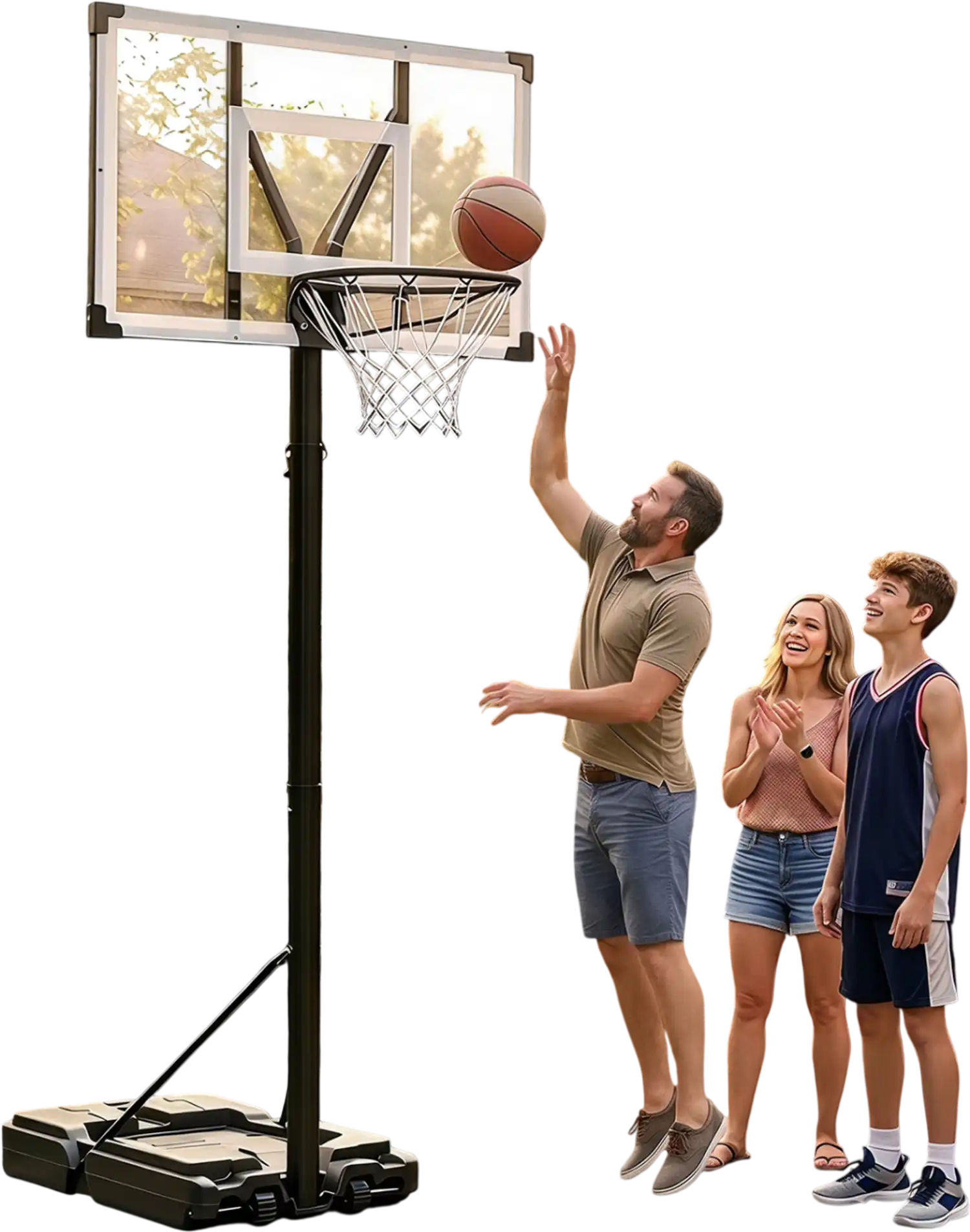 Costway Portable Basketball Hoop Adjustable 4.43-10' Height 81590347 New