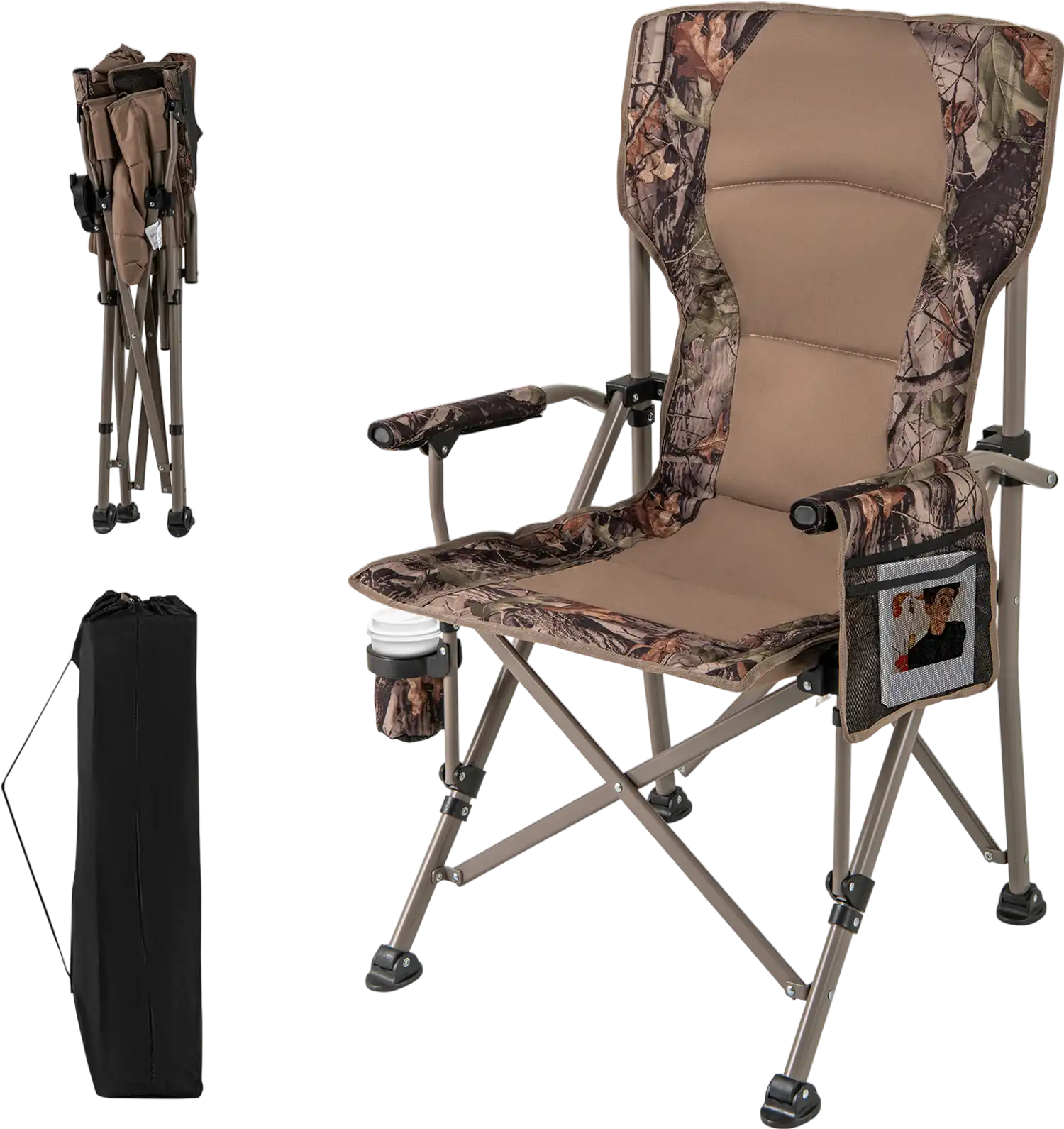 Costway Folding Camping Chair 400 lbs Support with Covers 33248308 New