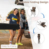 Portable camping chair with 400 lbs metal frame, foldable design, and cup holder, perfect for outdoor activities.