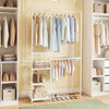 Portable Closet with Pants Hangers and 2 Hanging Rods and 4 Storage Shelves-White - Gallery View 1 of 10