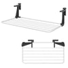 Portable clothes drying rack with adjustable aluminum brackets, featuring 7 bars for versatile indoor and outdoor use.