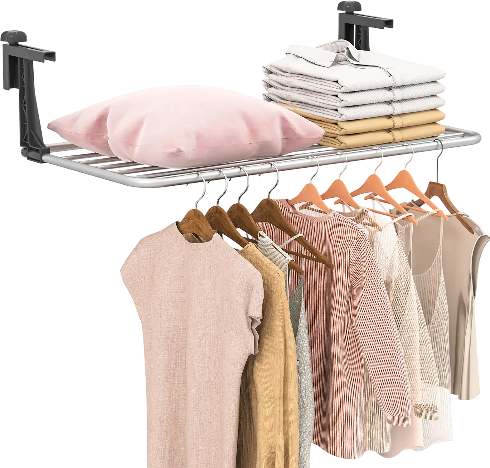 Costway Portable Folding Clothes Drying Rack Adjustable Aluminum Towel Rack 79916745 New