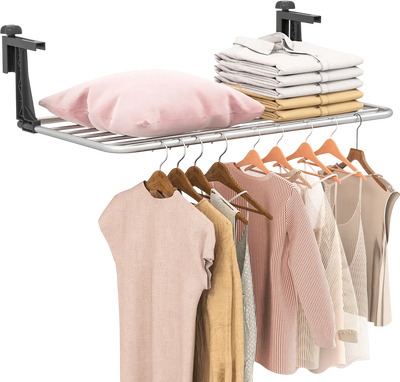 Costway Portable Folding Clothes Drying Rack Adjustable Aluminum Towel Rack 79916745 New