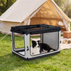 Portable Collapsible Soft Dog Crate for Dogs with 4 Mesh Doors Removable Mat and Storage Pocket-L - Gallery View 1 of 10