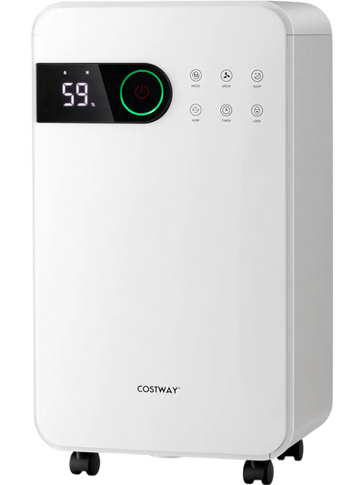 Costway 32 Pint Home Basement Dehumidifier Sleep Mode 24H Timer 37921658 New