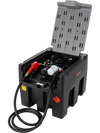 Portable 53-gallon diesel tank with a powerful pump, auto shut-off nozzle, and durable LLDPE construction for efficient refueling.