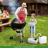 Portable foot pump camping sink with 4.5-gallon water tank and soap dispenser, ideal for outdoor events and camping.