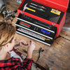 Portable Garage Mechanic Tool Cabinet Box with 3 Drawers-Black & Red - Gallery View 1 of 10
