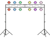 Portable Lighting Truss System Height Adjustable DJ Light Stand with 2 Folding Tripods
