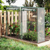 Portable mini greenhouse with roll-up zippered door, featuring a heavy-duty metal frame and PE grid cover for optimal.
