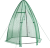 Portable mini greenhouse with all-weather PE cover, 5.5 x 5.5 x 6 feet, featuring a zippered door and mesh window for.