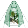 Portable mini greenhouse with all-weather PE cover, featuring a sturdy frame and roll-up mesh window for ventilation.