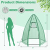 Portable mini greenhouse dimensions with PE cover, 5.5 x 5.5 x 6 feet, includes stakes and wind ropes for stability.