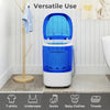 Portable mini semi-automatic washing machine in blue, featuring a transparent lid and 2.5 kg capacity for versatile.