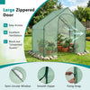 Portable outdoor warm house with PE cover and roll-up zippered door, ideal for protecting plants year-round.