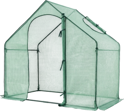 Costway Portable Outdoor Greenhouse PE Cover Roll-Up Zippered Door 96182754 New
