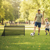 Portable toddler soccer net with heavy-duty metal frame, ideal for outdoor training and backyard games.