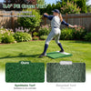 Portable pitching mound featuring 0.4" synthetic turf, EVA carry handle, and wooden core for stable performance.