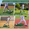 Portable pitching mound with synthetic turf, ideal for practice on various surfaces, featuring a carry handle for easy.