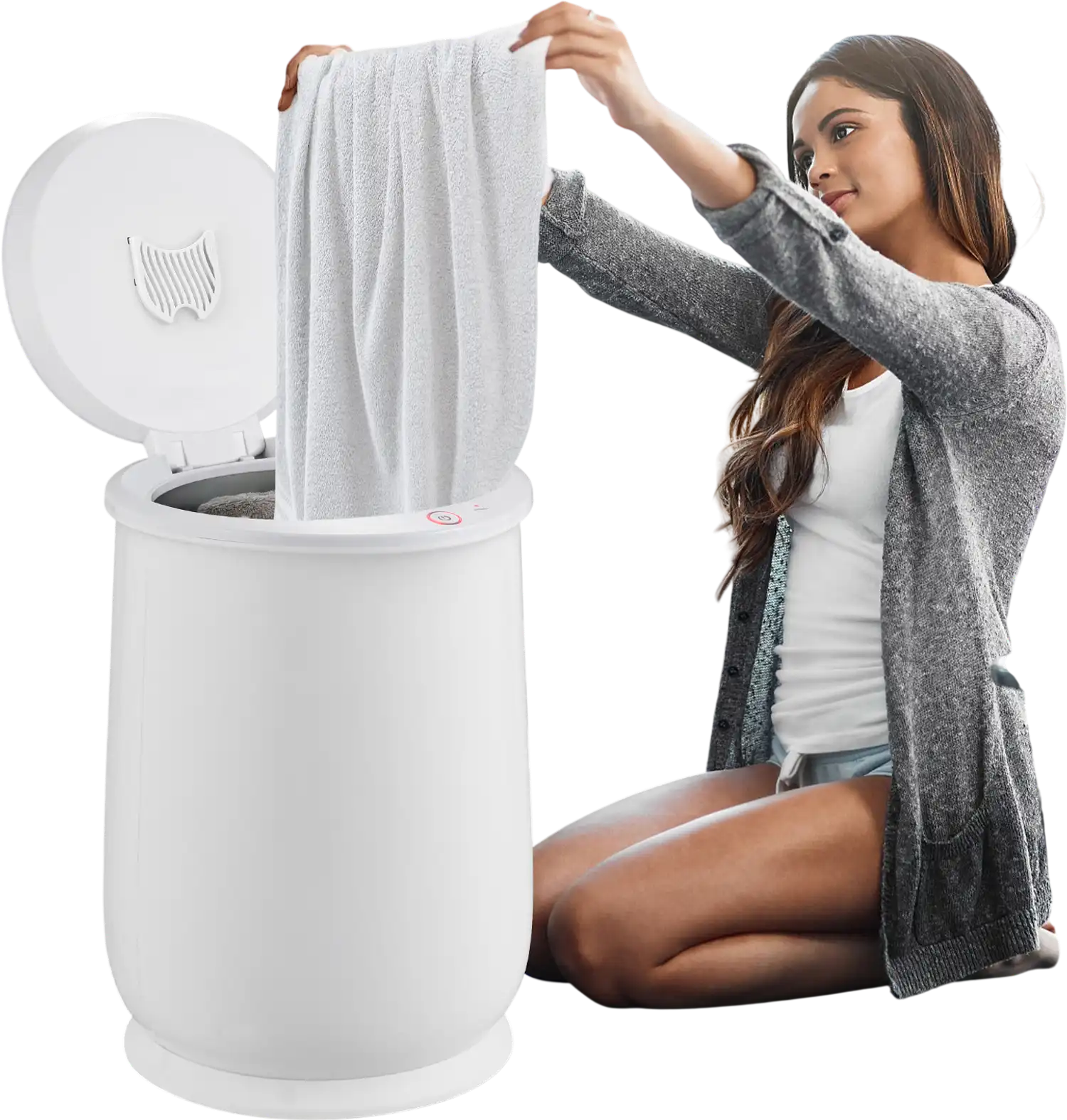 Costway 20L Bathroom Towel Warmer Bucket Auto Shut-Off White 98635704 New