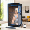 Portable Steam Sauna Box with 3L/1200W Fast-Heat Steamer and 15-Level Temperature-Blue - Gallery View 1 of 12