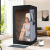 Portable Steam Sauna Box with 3L/1200W Fast-Heat Steamer and 15-Level Temperature-Black - Gallery View 1 of 12