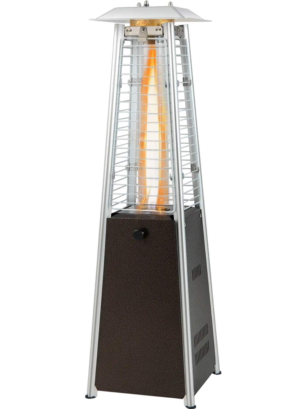 10000 BTU Portable Steel Tabletop Patio Heater with Glass Tube