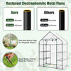Portable walk-in greenhouse featuring 3 tiers, 6 shelves, and rustproof electrophoretic metal pipes for durability.
