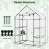 Portable walk-in greenhouse with 3 tiers, 6 shelves, dimensions 56" x 30" x 76", ideal for gardening and plant care.