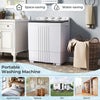 Portable washing machine in black with dual motors, 12 lbs capacity, ideal for apartments, dorms, and RVs.