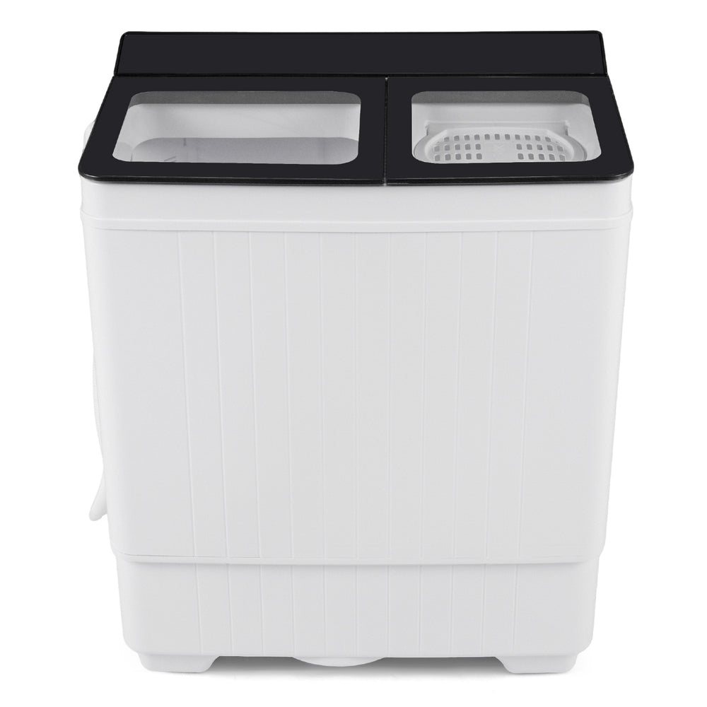 Portable washing machine with twin tub design, 18 lbs washer and 8 lbs spinner combo, ideal for daily laundry needs.