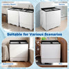Portable washing machine with twin tub design, 18 lbs washer, and 8 lbs spinner, ideal for apartments and RVs.