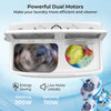 Portable washing machine with twin tub design, 20 lbs capacity, and powerful dual motors for efficient laundry cleaning.