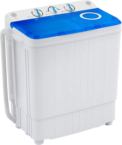 Costway 17.6 lbs Portable Twin Tub Washing Machine w/ Drain Pump 63189752 New