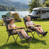 Portable Zero Gravity Chairs with Cup Holder Trays and Backrest Set of 2-Gray - Gallery View 1 of 10