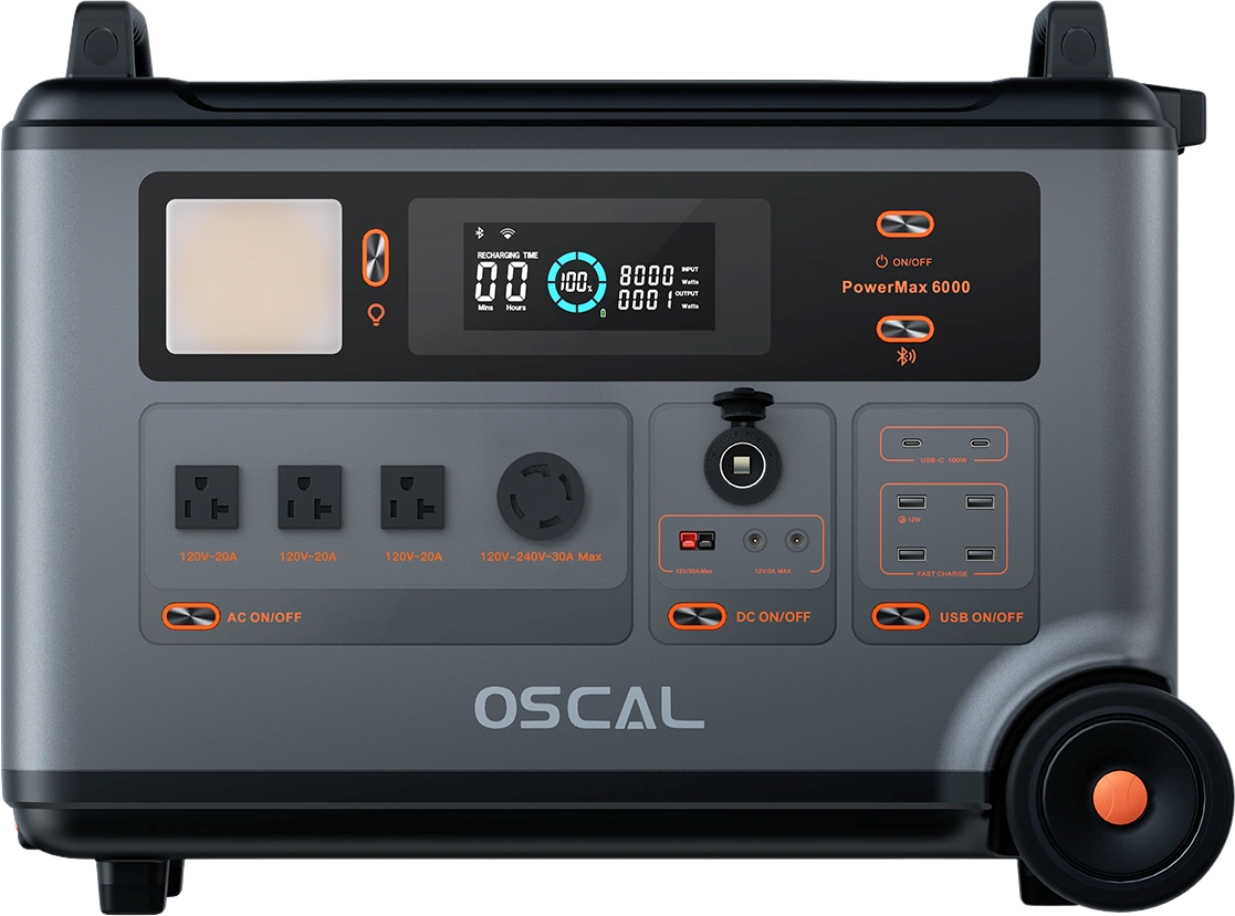 Oscal PowerMax 6000 Portable Power Station 6000W 120/240V Dual Voltage New