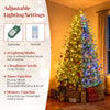 Pre-lit artificial Christmas tree with multicolored LED lights, featuring 11 lighting modes and 4 brightness levels for.